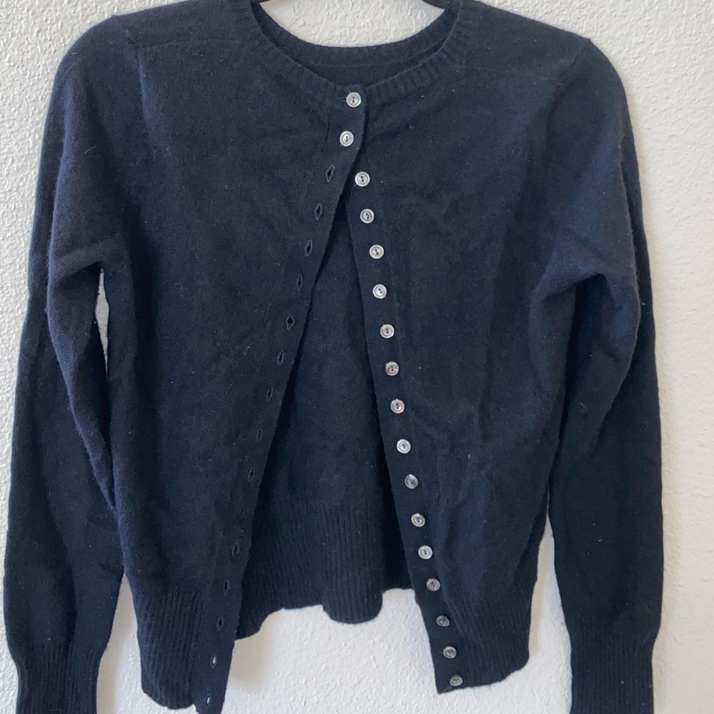 Black Button Down Cardigan/ Sweater